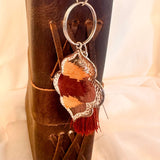 Autumn Leaf Keepsake Keychain / Bag Charm - Real Fall Leafs in Resin