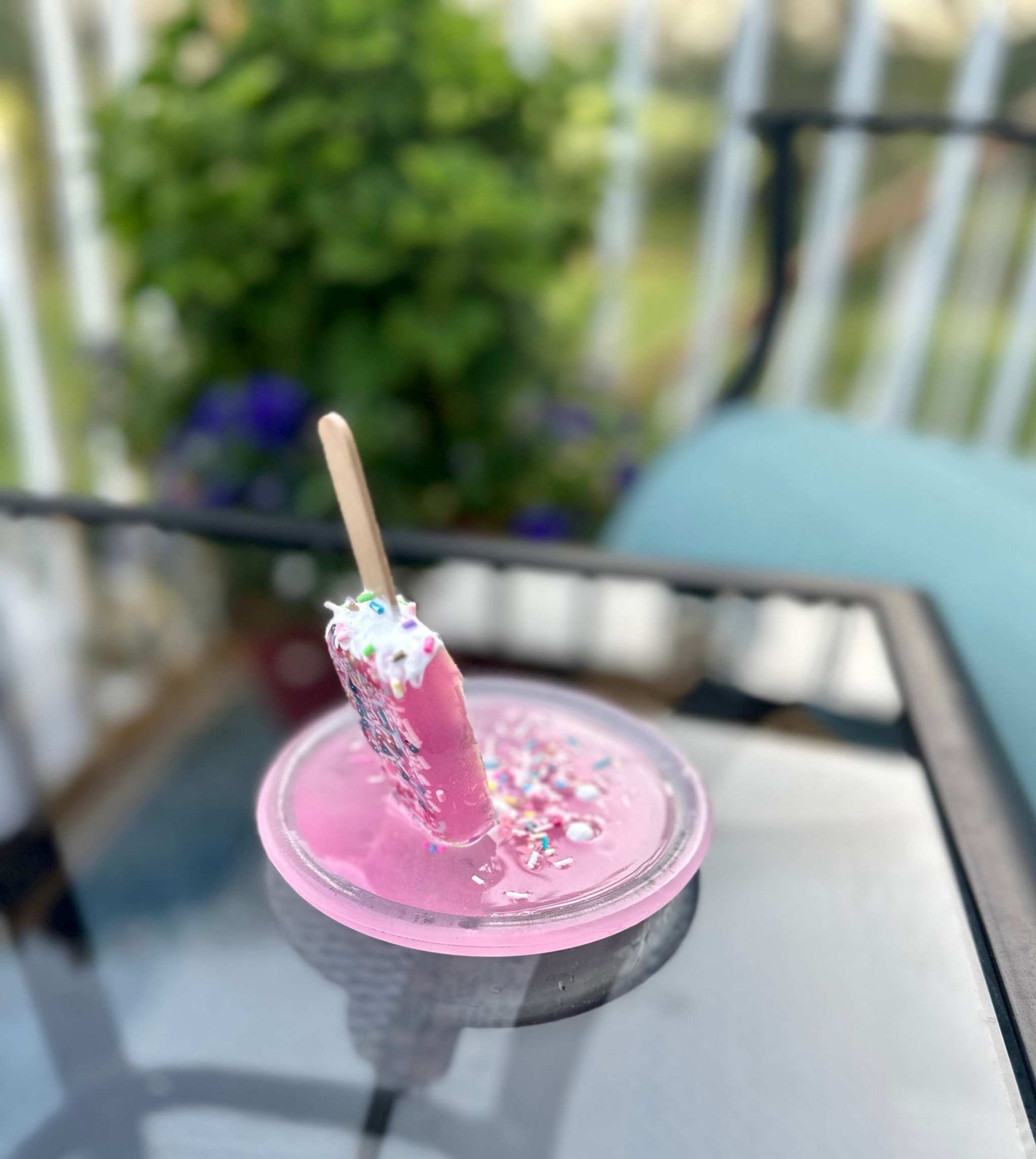 Popsicle Melting Pop Art Resin Sculpture Trinket Dish- Pretty in Pink