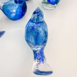 Azure Songbirds of Serenity - Handmade Blue Rose Petal Resin Birds