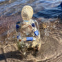 Seaside Contemplation: Ocean-Themed Thinker Seashell Resin Sculpture 2