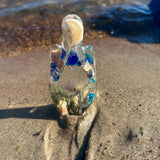 Seaside Contemplation: Ocean-Themed Thinker Resin Sculpture 3