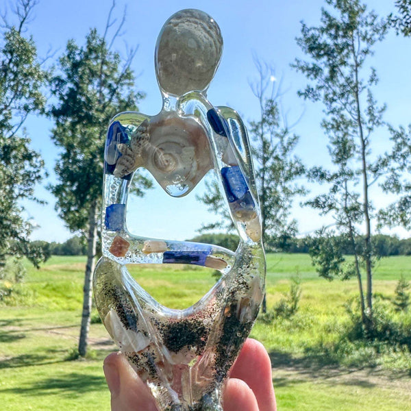 Seaside Contemplation: Ocean-Themed Thinker Seashell Resin Sculpture 2