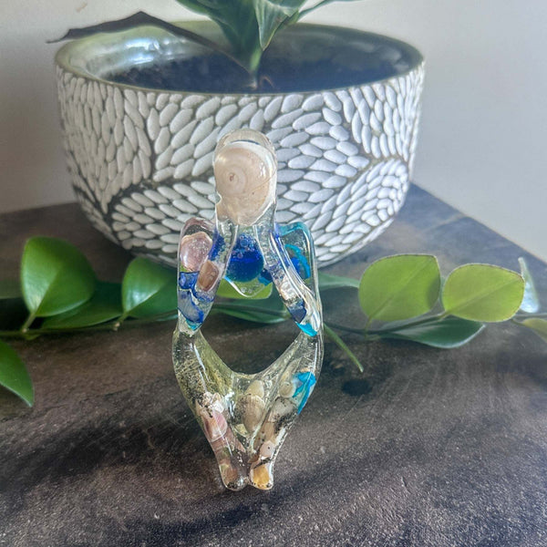 Seaside Contemplation: Ocean-Themed Thinker Resin Sculpture 3