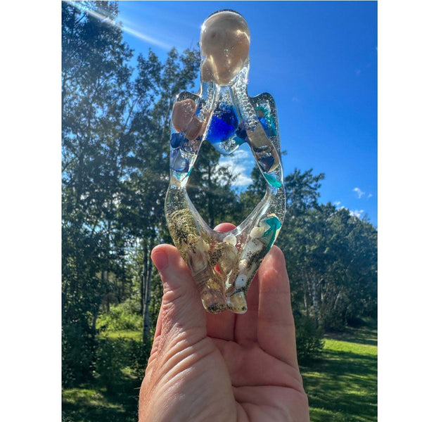 Seaside Contemplation: Ocean-Themed Thinker Resin Sculpture 3