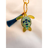 Turtle Bag Charm / Keychain - Handmade Ocean Inspired Turtle Treasures