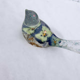 Pansy Songbird - Handmade Resin Bird Decor with Real Pansy Flowers