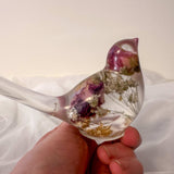 Rosie Everbloom Bird - Handmade Everlasting Rose Garden Resin Bird