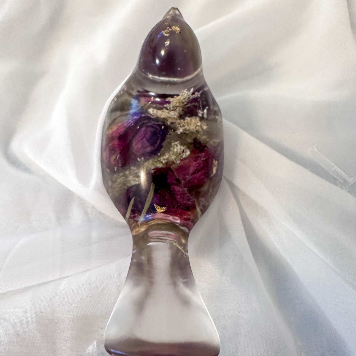 Floral Song Bird - Everlasting Rose Garden Handmade Resin Bird Decor