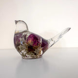 Floral Song Bird - Everlasting Rose Garden Handmade Resin Bird Decor