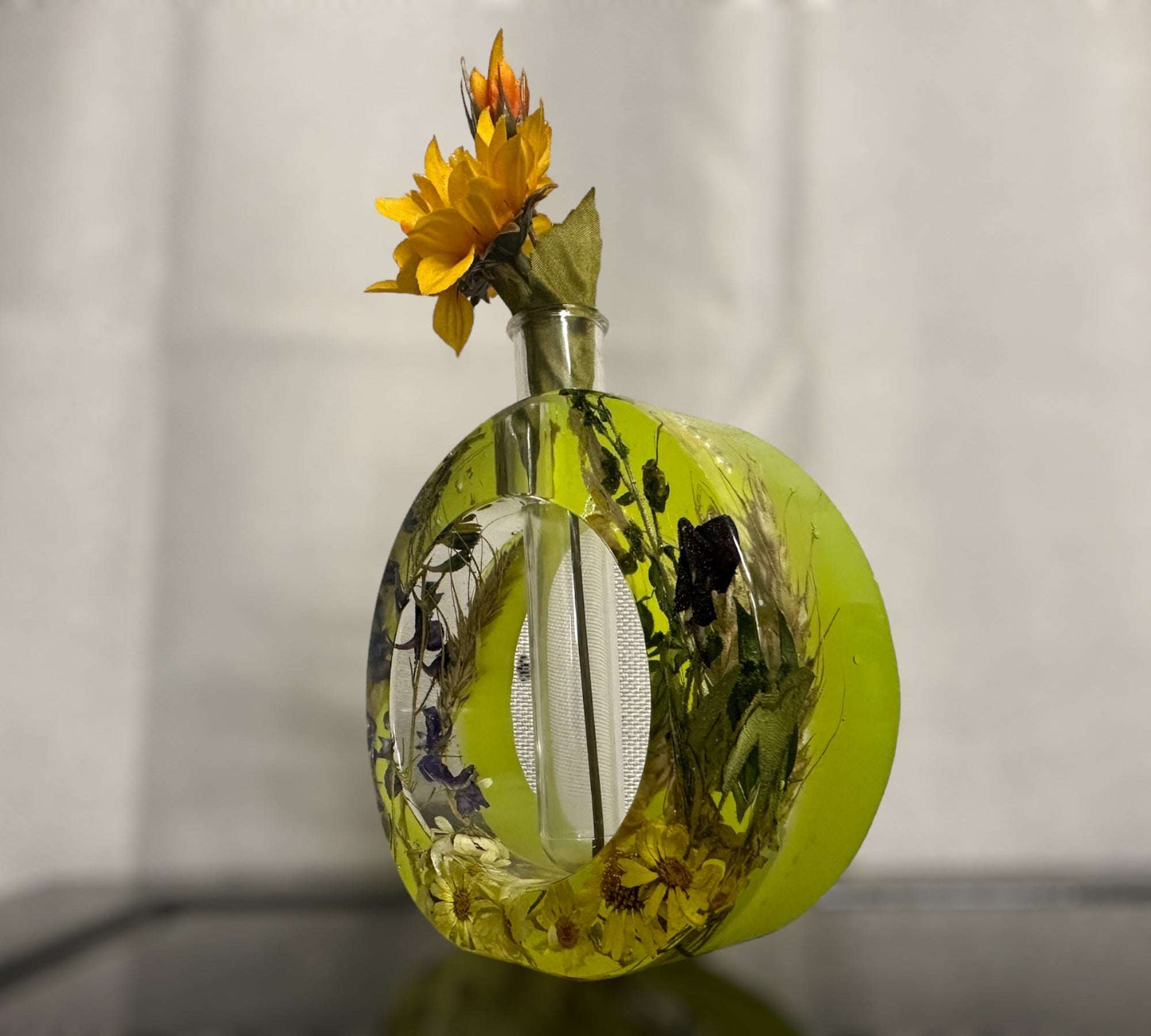 Vase à bourgeons en résine époxy / Station de propagation - Jardins et soleil