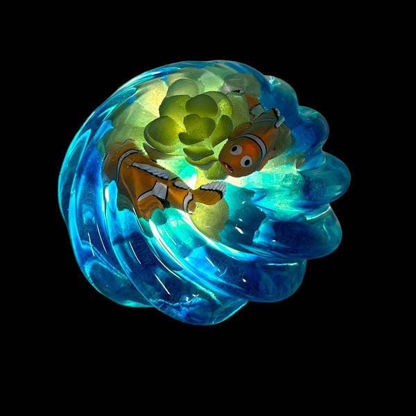 Whimsical Nemo Resin Paper Weight: Magical Home Decor Night Light