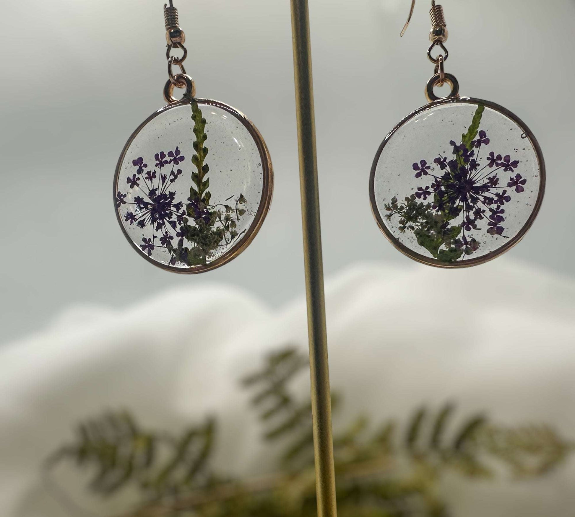 FLoral Earrings: Petal Whispers - Nature Inspired with Dried Flowers