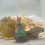 Ring Holder - Seaside Serenity Epoxy Resin Ring Holder with Gold Tray