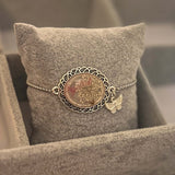 Wishful Butterfly Whispers - Handmade Nature-Inspired Floral Bracelet
