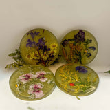 Garden Coaster Set - Blooms & Whimsy Handcraft Epoxy Resin Coasters