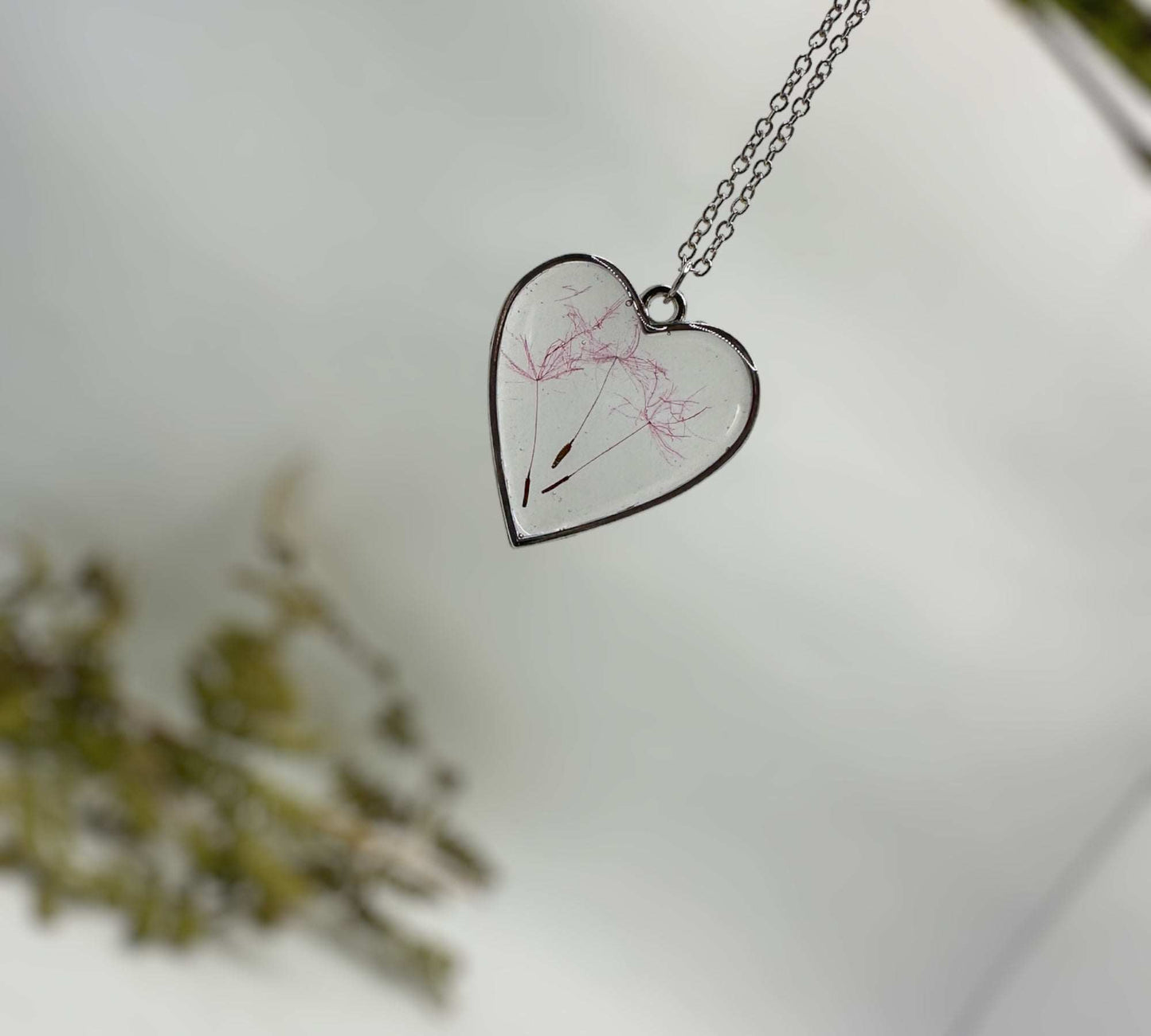 Fairy Wishes - Love & Wishes - Heart Resin Pendant with Fairy Wishes