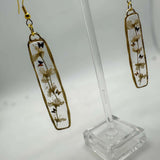 Bloom Cascade Earrings - Minimalistic Meets Boho - Pressed Flower