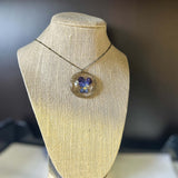 Pansy Flower Pendant - Purple Bloom Nature Inspired Handmade Necklace