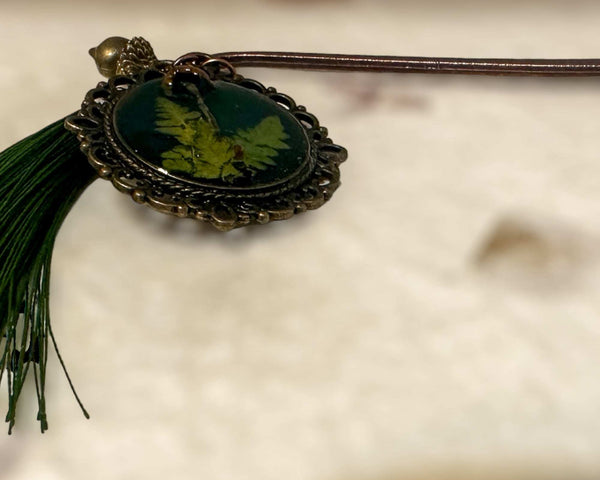 Bookmark - Enchanted Forest Nature Inspired Real Mini Ferns & Shrooms