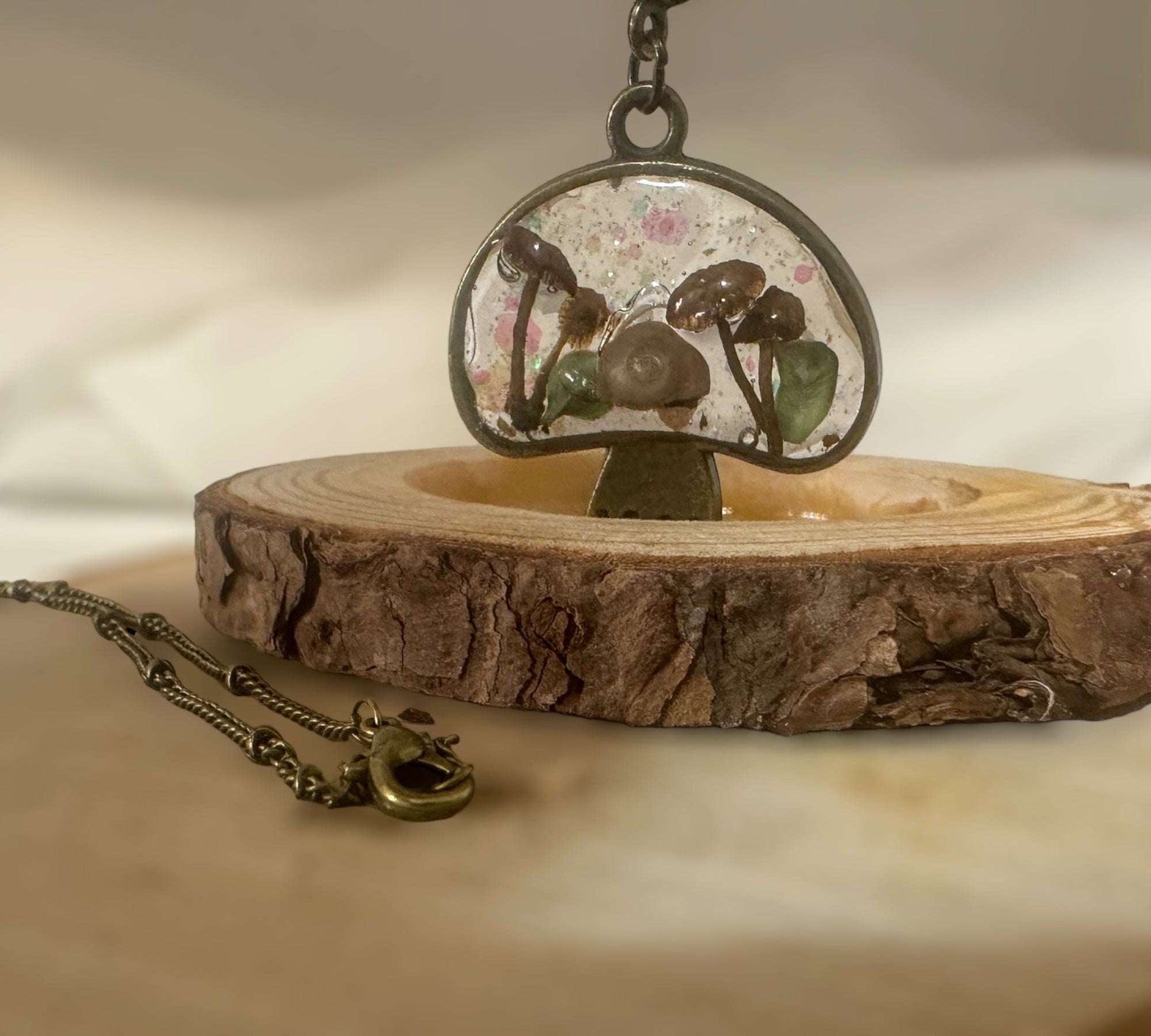 Mystical Forest Whimsy: Mushroom Wonderland Pendant