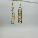 Bloom Cascade Earrings - Minimalistic Meets Boho - Pressed Flower