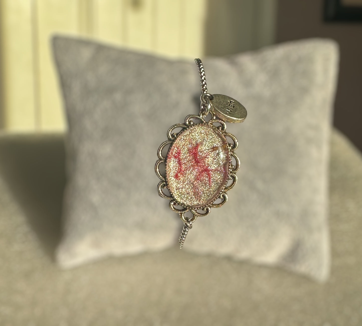 Fairy Wishes Bracelet - Wish Charm Bracelet Handmade with Real Dandelion Seeds