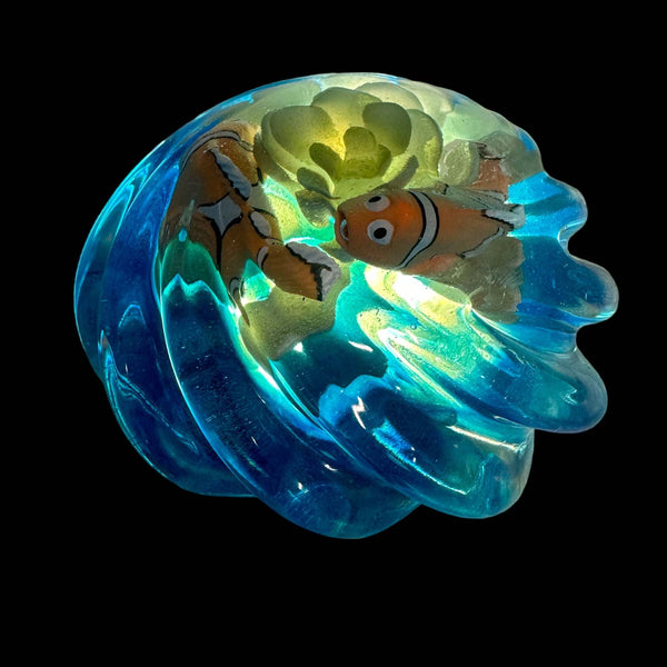 Whimsical Nemo Resin Paper Weight: Magical Home Decor Night Light