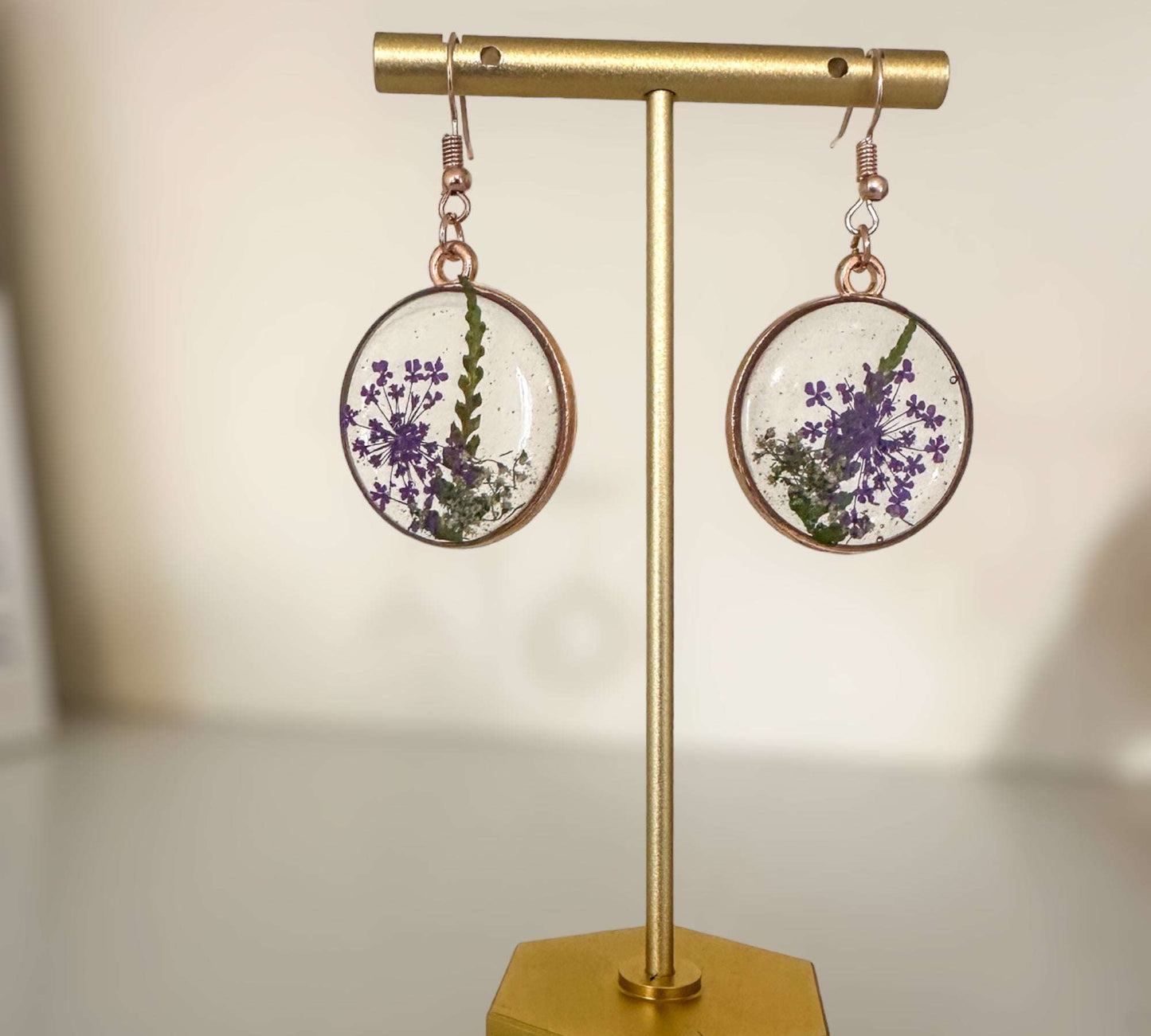 FLoral Earrings: Petal Whispers - Nature Inspired with Dried Flowers