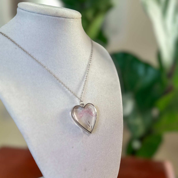 Fairy Wishes - Love & Wishes - Heart Resin Pendant with Fairy Wishes