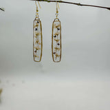 Bloom Cascade Earrings - Minimalistic Meets Boho - Pressed Flower