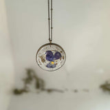 Pansy Flower Pendant - Purple Bloom Nature Inspired Handmade Necklace