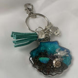 Ocean-Inspired Seashell Bag Charm & Keychain: Handmade Coastal Charm