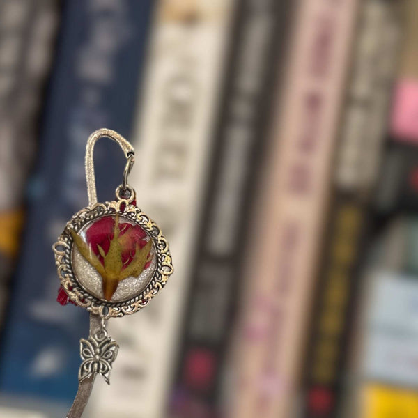 Bookmark - Botanical Elegance - Handcrafted Resin Floral Bookmarks
