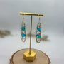 Blue Blooms Cascade Earrings - Minimalistic Meets Boho -Pressed Flower