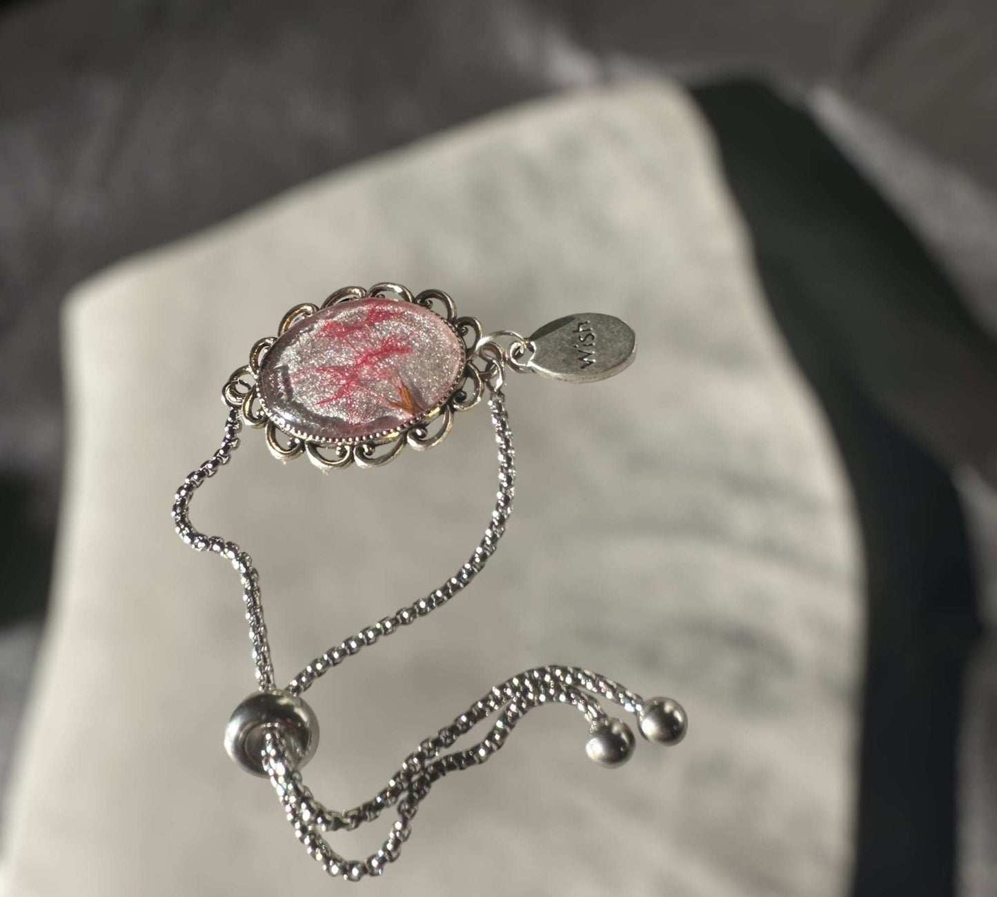 Fairy Wishes Bracelet -Wish Charm Bracelet Handmade with Tinted Wishes