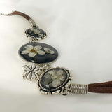 Strawberry Fields: Resin Bracelet with Dried Flower Accents