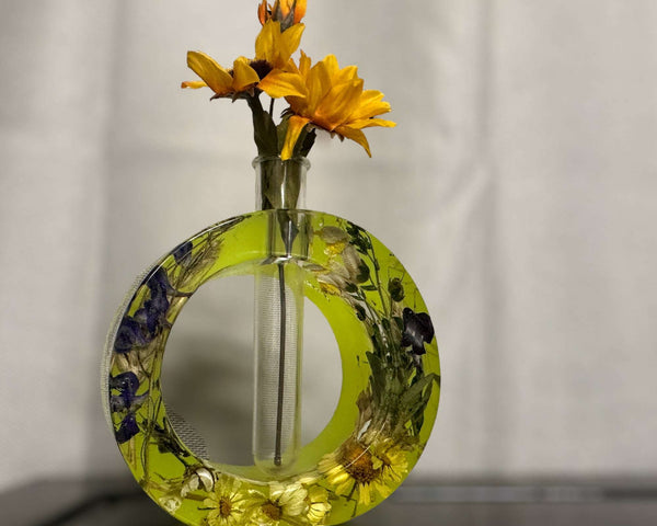 Vase - Epoxy Resin Bud Vase / Propagation Station Floral Home Decor