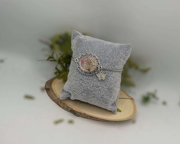 Wishful Butterfly Whispers - Handmade Nature-Inspired Floral Bracelet