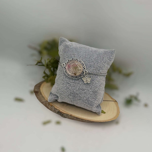 Wishful Butterfly Whispers - Handmade Nature-Inspired Floral Bracelet