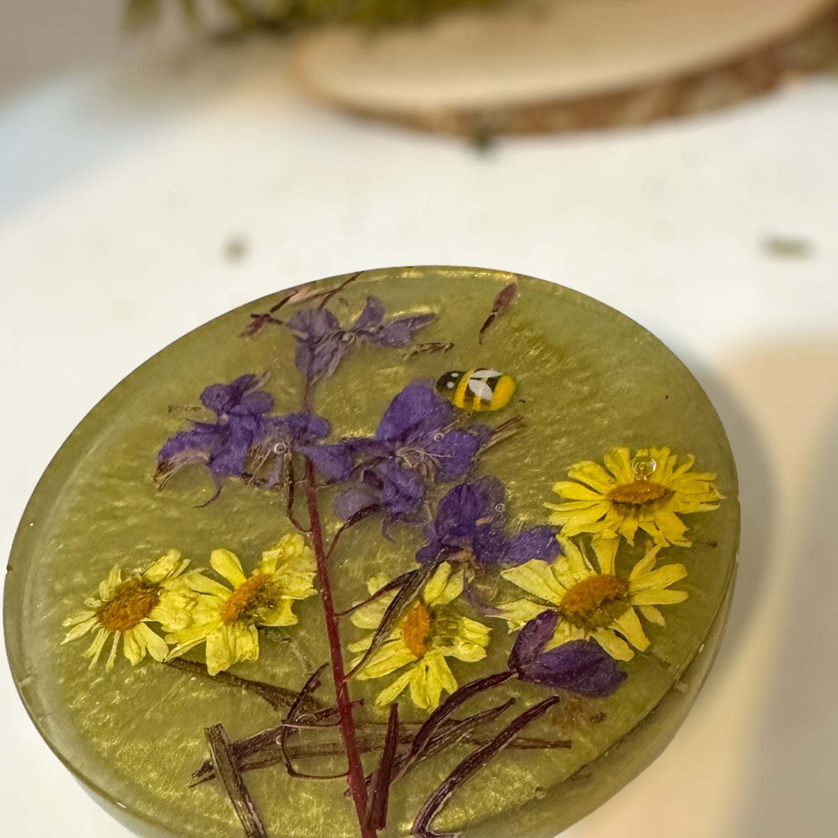Garden Coaster Set - Blooms & Whimsy Handcraft Epoxy Resin Coasters