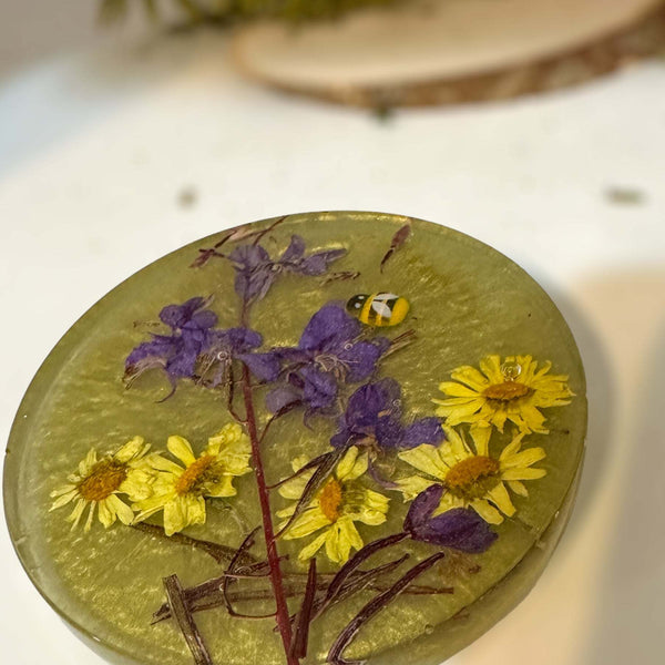 Garden Coaster Set - Blooms & Whimsy Handcraft Epoxy Resin Coasters