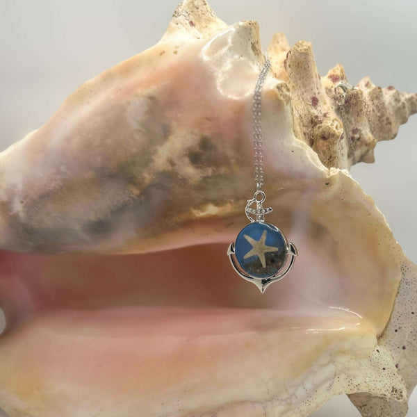 Anchors Away: Ocean-Inspired Pendants with Real Seashells & Sand
