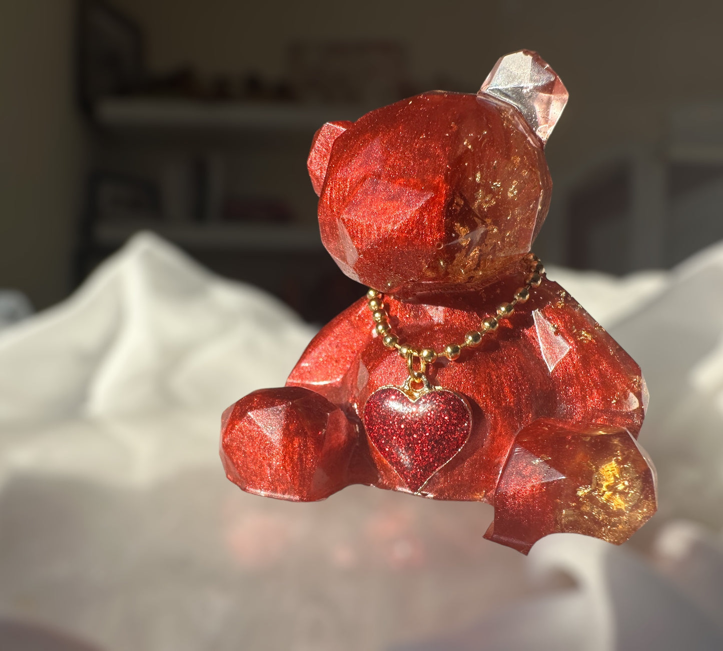 Charming Bears - Whimsical Resin Geometric Bear Decor with Charms