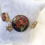 Bracelet Handcrafted with Resin and Dried Flowers -Gold Elegance 