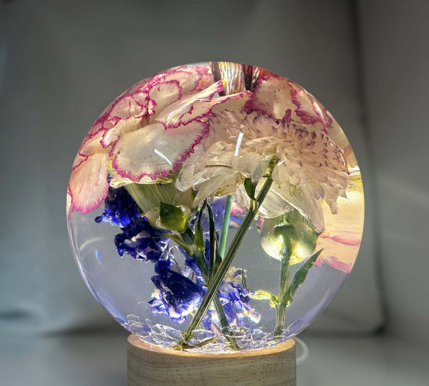 Carnation Garden Sphere - Whimsical Floral Home Decor