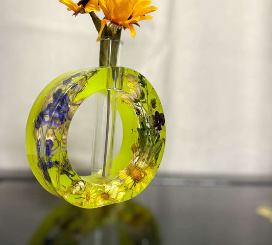 Vase - Epoxy Resin Bud Vase / Propagation Station Floral Home Decor