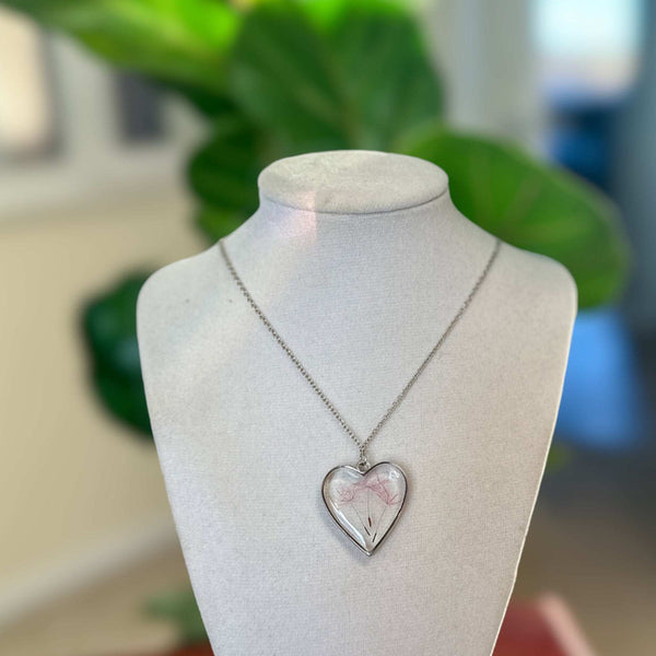 Fairy Wishes - Love & Wishes - Heart Resin Pendant with Fairy Wishes