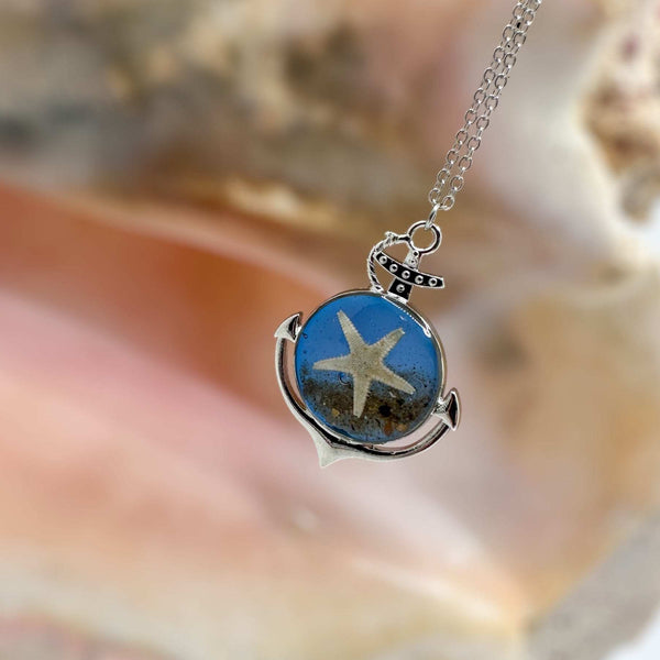 Anchors Away: Ocean-Inspired Pendants with Real Seashells & Sand