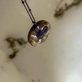 Pansy Flower Pendant - Purple Bloom Nature Inspired Handmade Necklace