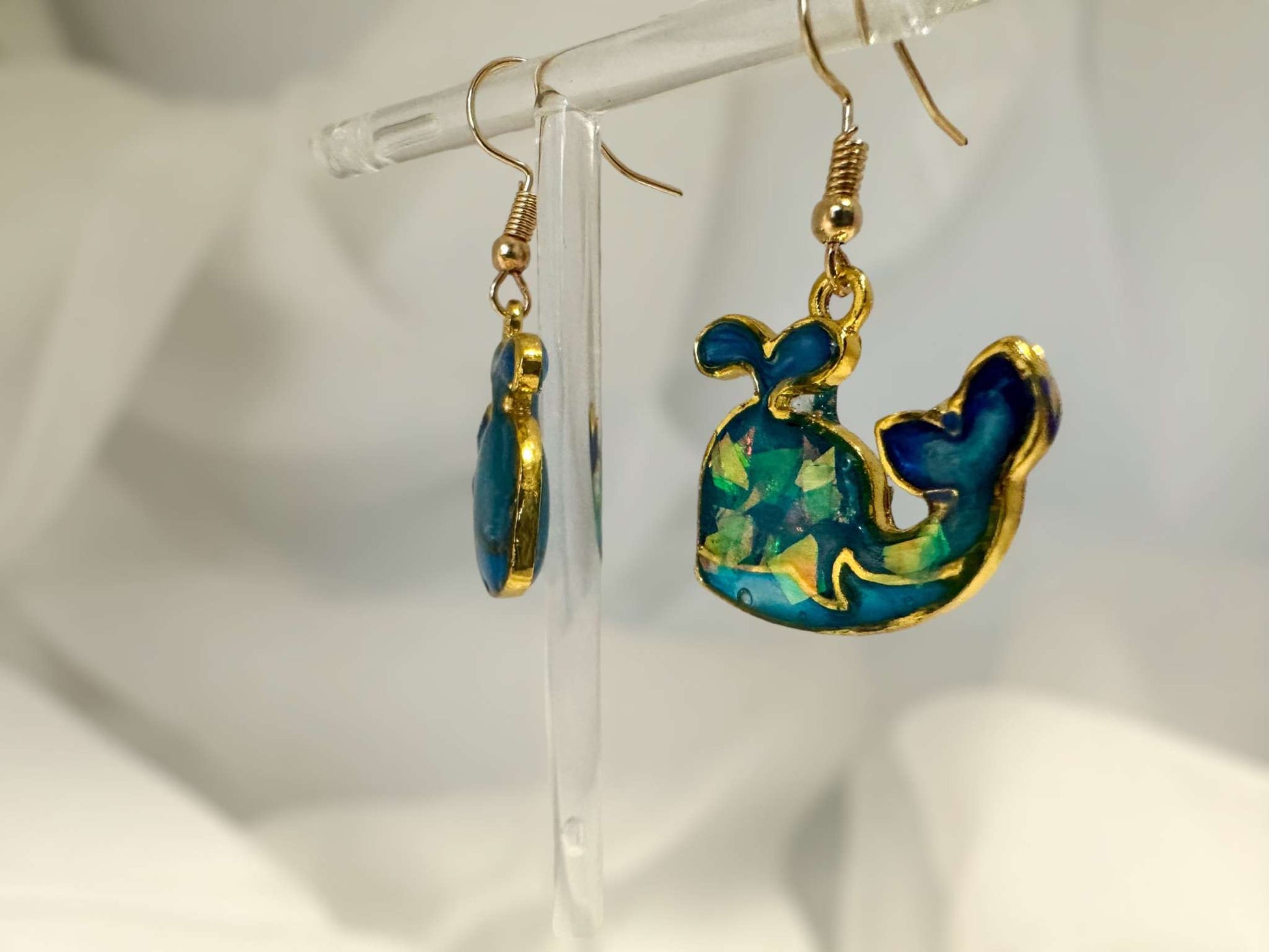 Earring Set - Whimsical Ocean Themed Handmade Resin Seahorse & Whale